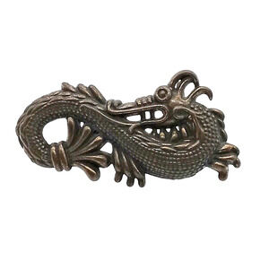 Vintage Chinese Dragon Belt Buckle Shaolin Year of the Dragon 4 " Long x 2" Wide
